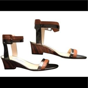 Jimmy Choo Mansy Two-Tone Demi Wedge